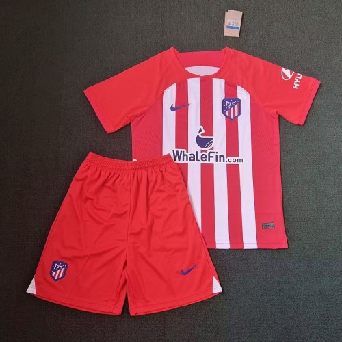 23/24 Atletico Madrid home kids kit with sock
