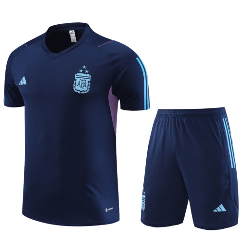 23/24 Argentina kids Short sleeve Royal blue training suit