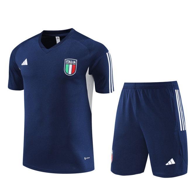 23/24 Italy kids Short sleeve Royal blue training suit