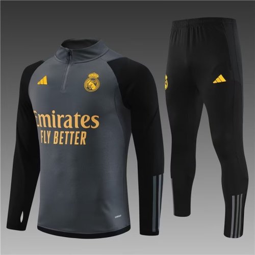 23/24 Real Madrid kids Dark gray training suit