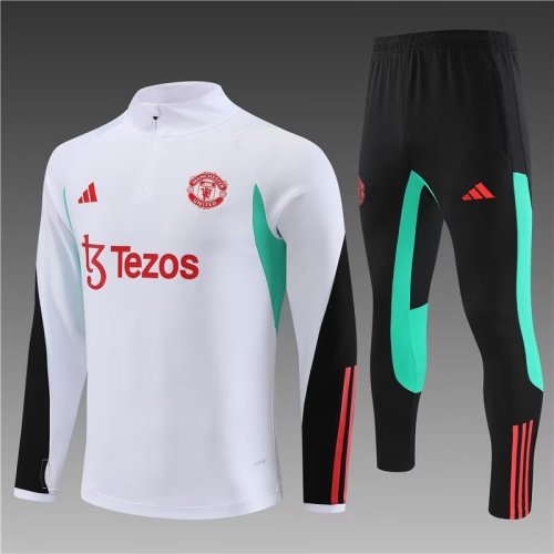 23/24 Manchester United kids White and black training suit