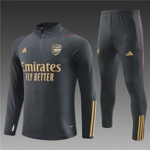 23/24 Arsenal kids Dark gray training suit