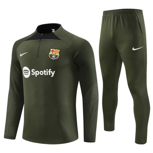 23/24 Barcelona kids Army green training suit