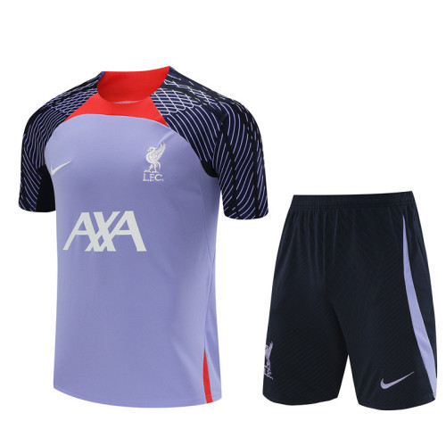 23/24 Liverpool Short sleeve purple training suit
