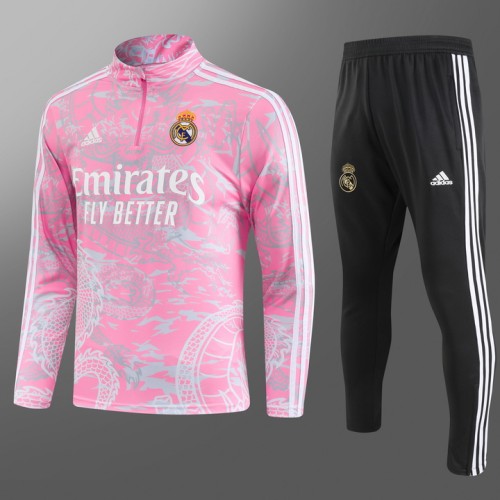 23/24 Real Madrid kids Pink dragon training suit