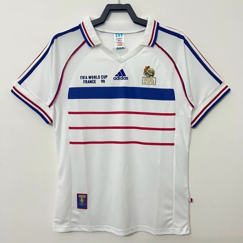 Retro 1998 France Away football jersey