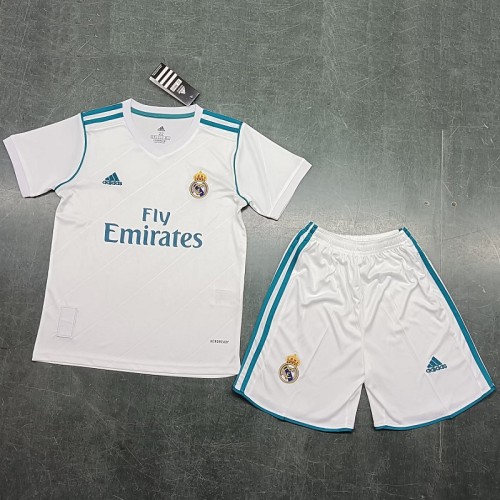 Retro 17/18 Real Madrid home kids kit with socks