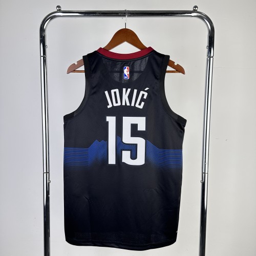 24 NBA Nuggets City Edition #15 JOKIC Basketball Jersey