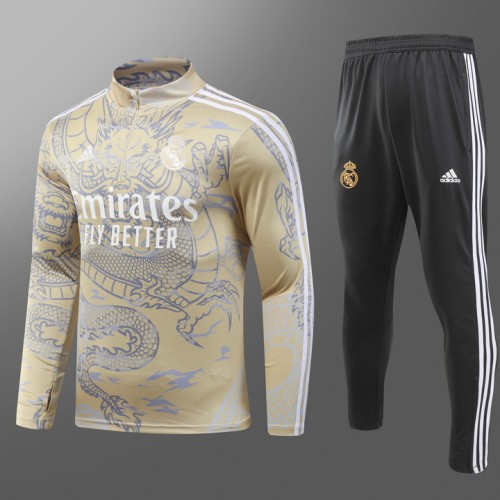 23/24 Real Madrid kids golden dragon training suit