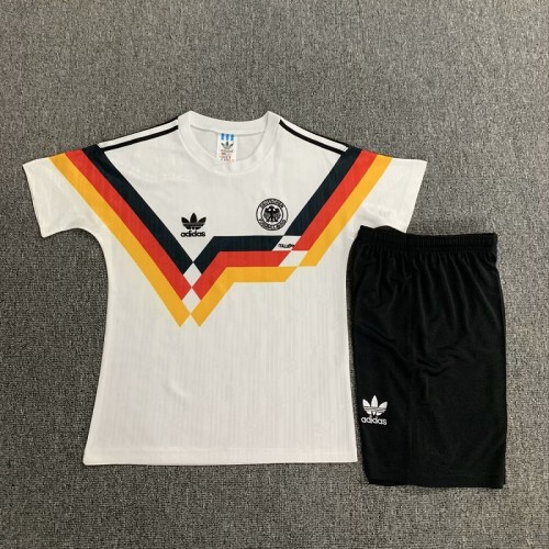 Retro 1990 Germany home kids kit with sock