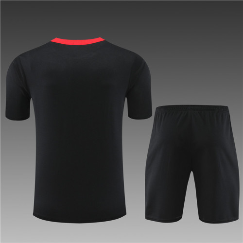 24/25 Portugal kids short sleeved black training suit