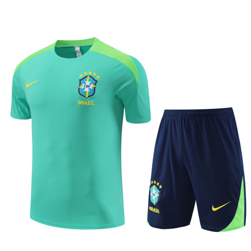 24/25 Brazil Short sleeve green training suit