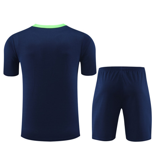 24/25 Brazil Short sleeve royal blue training suit
