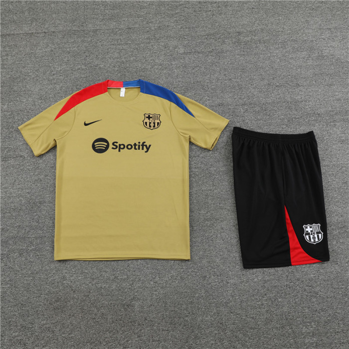 24/25 Barcelona Short sleeve golden training suit