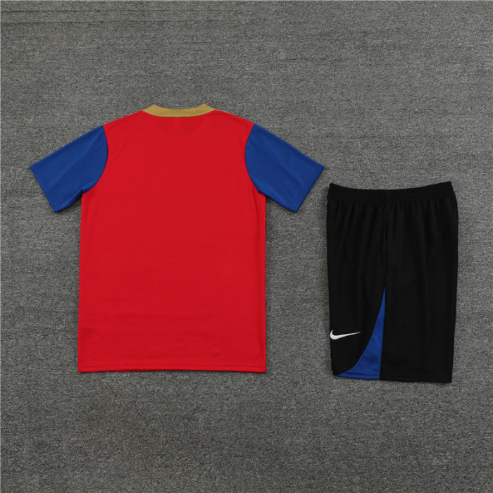 24/25 Barcelona kids Short sleeve red training suit