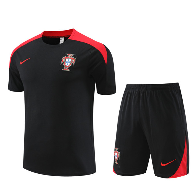 24/25 Portugal  short  sleeved black training suit