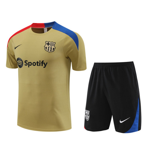 24/25 Barcelona Short sleeve golden training suit