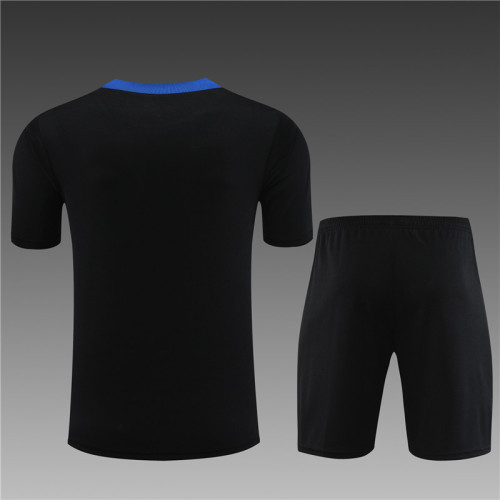 24/25 Inter Milan kids short -sleeved black training suit