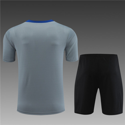 24/25 Inter Milan kids short -sleeved grey training suit