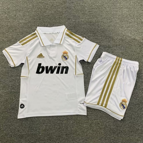 11/12 Retro Real Madrid home kids kit