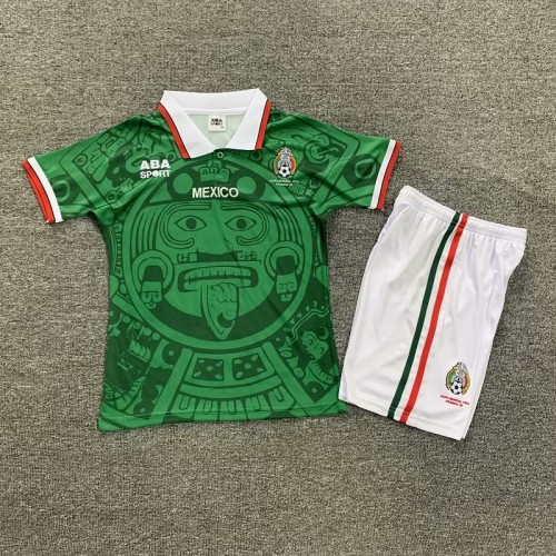 Retro 1998 Mexico home kids kit