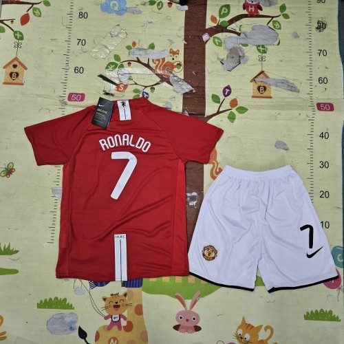 Retro 07/08 Manchester United home kids kit Champion Edition