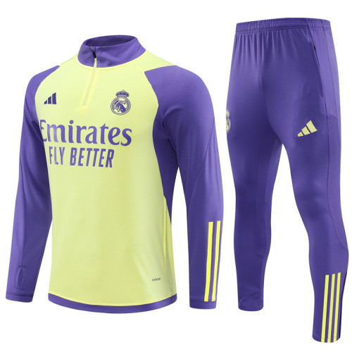 23/24 Real Madrid yellow Kids training suit