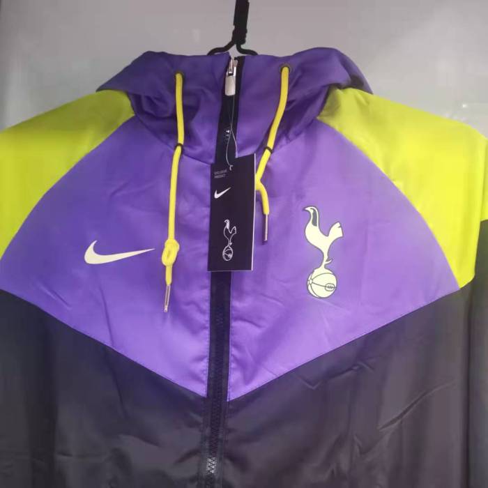 Tottenham Hotspur purple black windbreak jacket