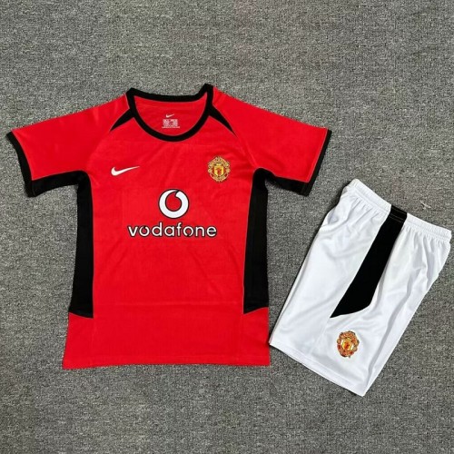 Retro 02/04 Manchester United home kids kit