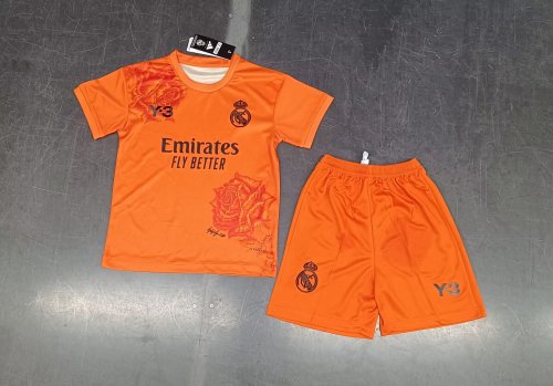 24/25 Real Madrid Y3 orange kids kit