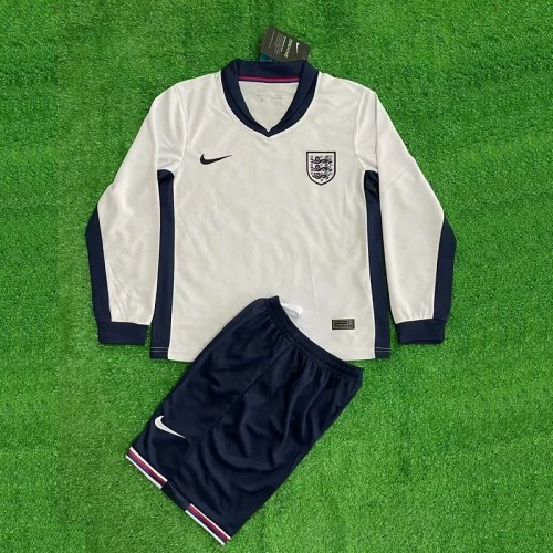 24/25 England home Long sleeved kids kit