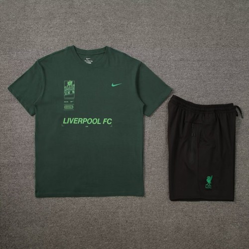 24/25 Liverpool Short sleeve Military Green training suit
