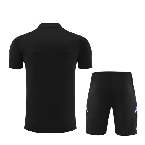 24/25 germany kids short -sleeved training suit black