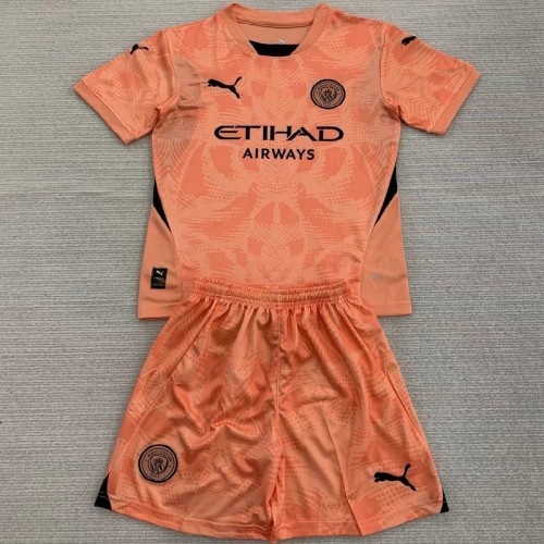 2425 Manchester City orange goalkeeper  Adult Set