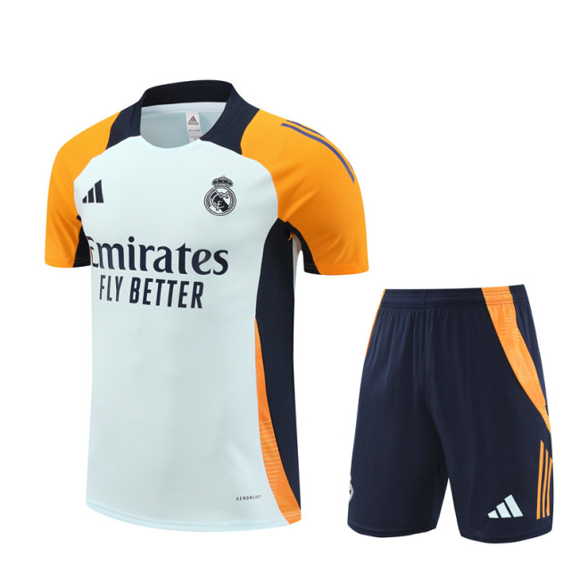 24/25 Real Madrid kids Short sleeve Light blue training suit