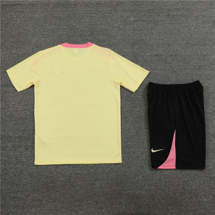 24/25 PSG short -sleeved training suit yellow