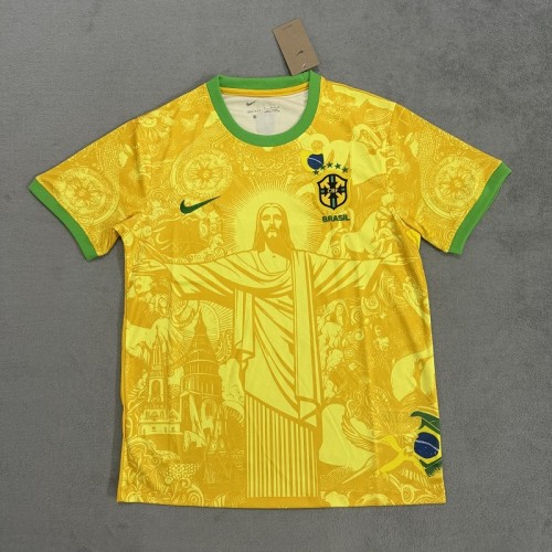 24/25 Brazil Jesus Version yellow football jersey