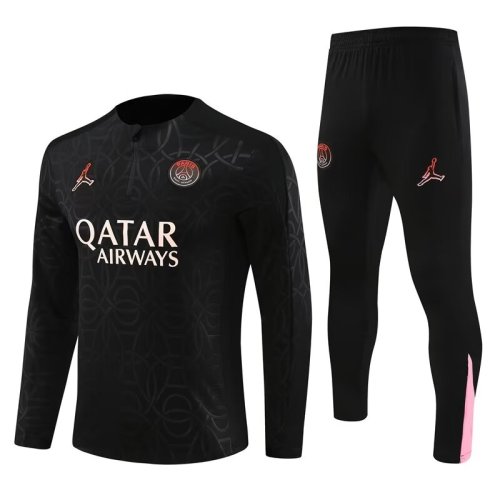 24/25 PSG black Jordan kids training suit