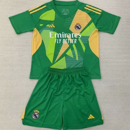 24/25 Real Madrid green goalkeeper kids kit