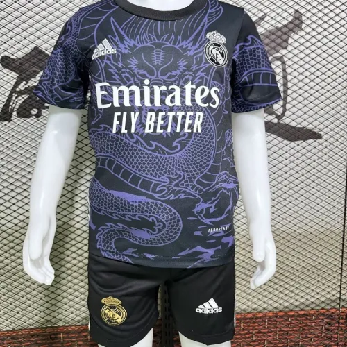 24/25 Real Madrid Dragon version kids kit Purple Black