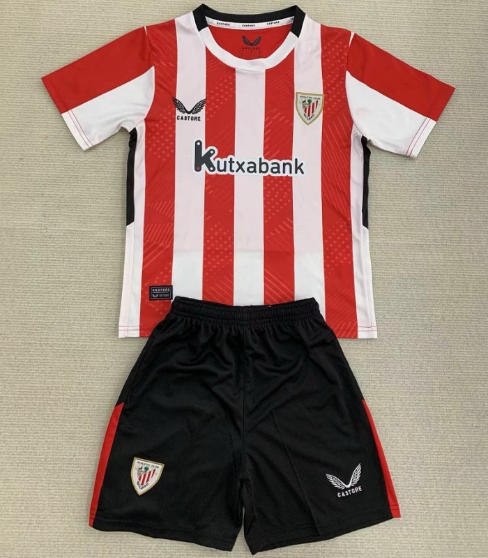 24/25 Athletic Bilbao home kids kit