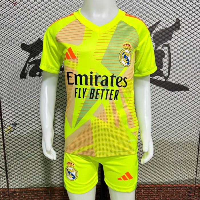 24/25 Real Madrid goalkeeper kids kit yellow