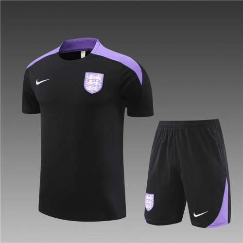 24/25 England short -sleeved training  Adult suit black
