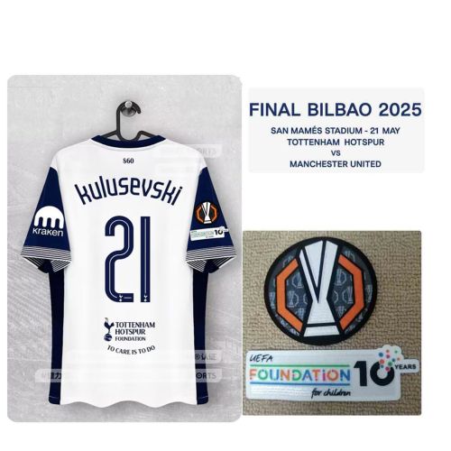 24/25 Tottenham Hotspur home Europa League Winners football jersey