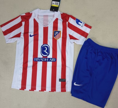 25/26 Atletico Madrid home kids kit