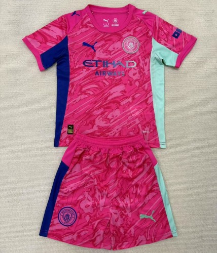 25/26 Manchester City goalkeeper  Adult Set Rose Red