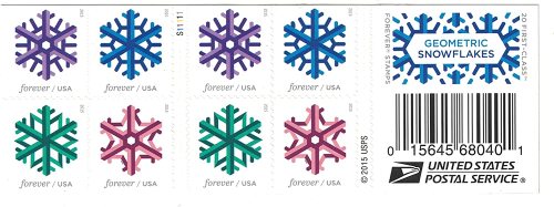2015 Geometric Snowflakes 5 Booklets 100pcs