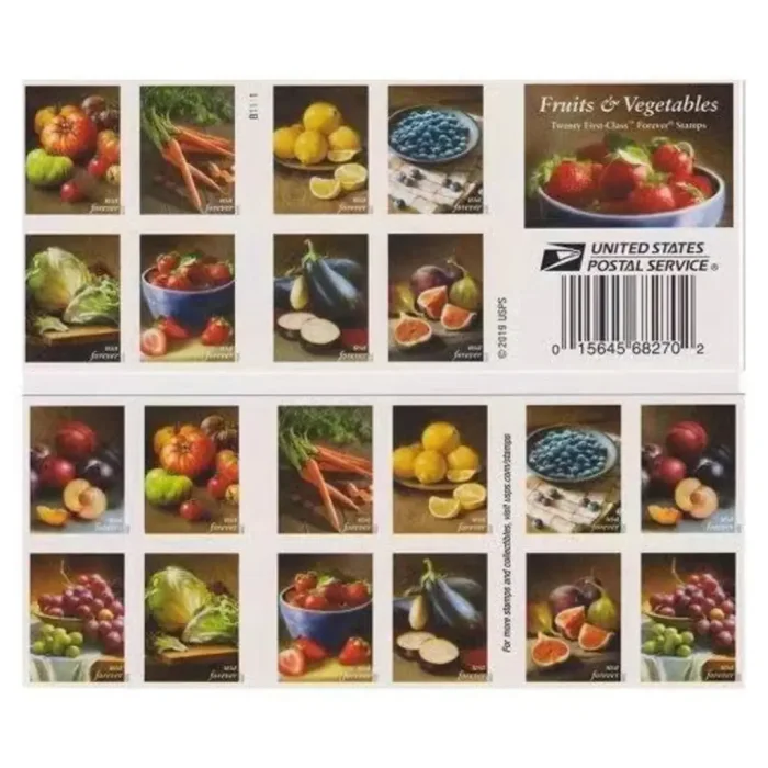 2020 Fruit and Vegetables 5 Booklets 100pcs