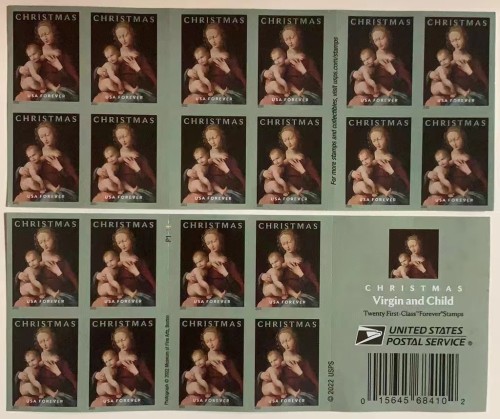 5 Sheets of 20, Virgin and Child