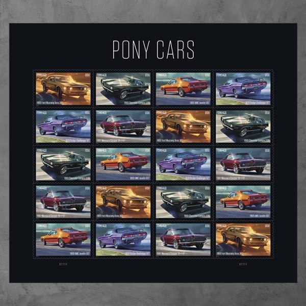 Pony Car， 5 sheets of 20， 100pcs